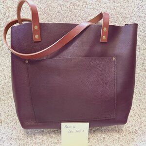Portland Leather PLUM large tote